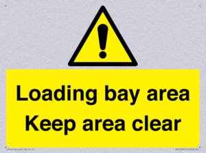 Loading bay area Keep area clear
